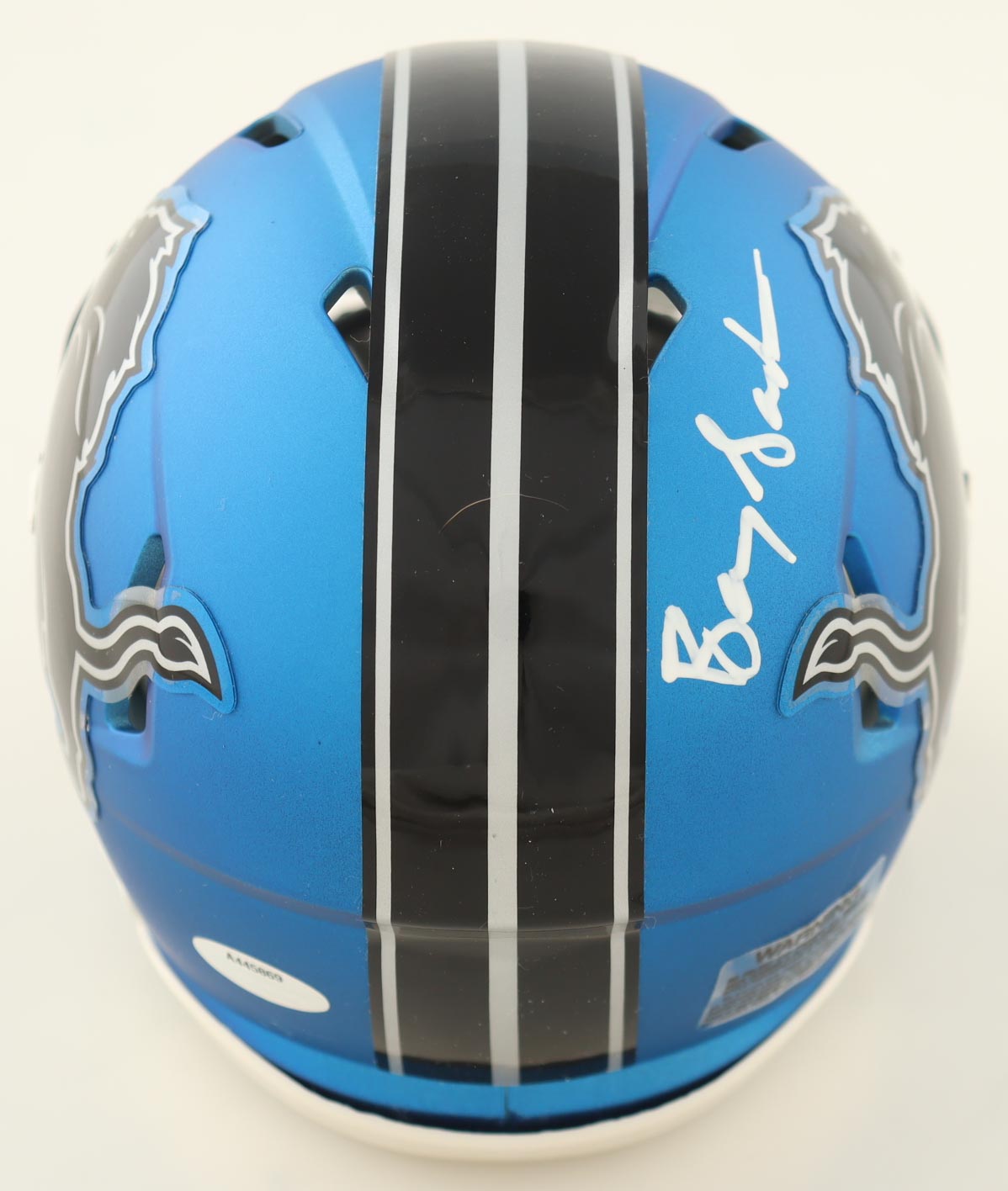 Barry Sanders Signed Lions Speed Mini Helmet (Schwartz) at PristineAuction.com Barry Sanders Signed Lions Speed Mini Helmet (Schwartz) at PristineAuction.com
