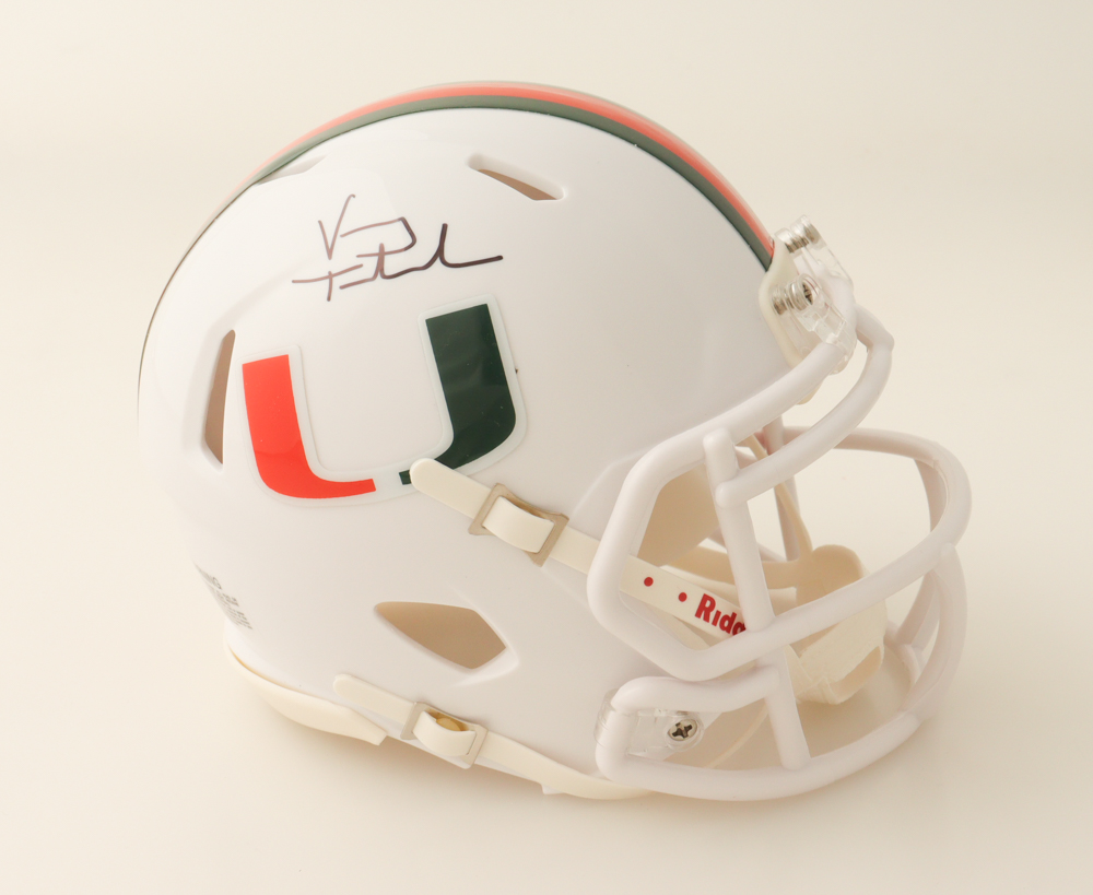 Vinny Testaverde Signed Miami Hurricanes Speed Mini Helmet (Schwartz) at PristineAuction.com Vinny Testaverde Signed Miami Hurricanes Speed Mini Helmet (Schwartz) at PristineAuction.com