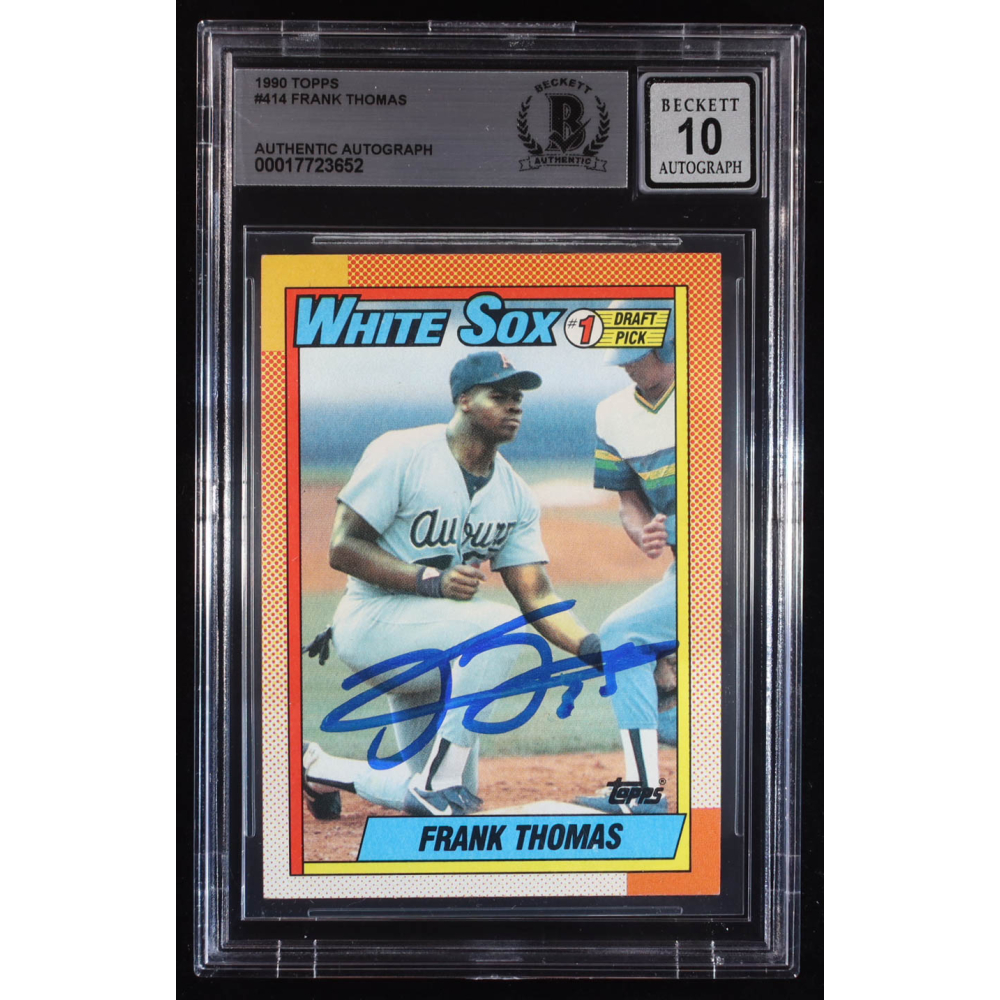 Frank Thomas Signed 1990 Topps #414 RC (BGS | Autograph Graded BGS 10) at PristineAuction.com
