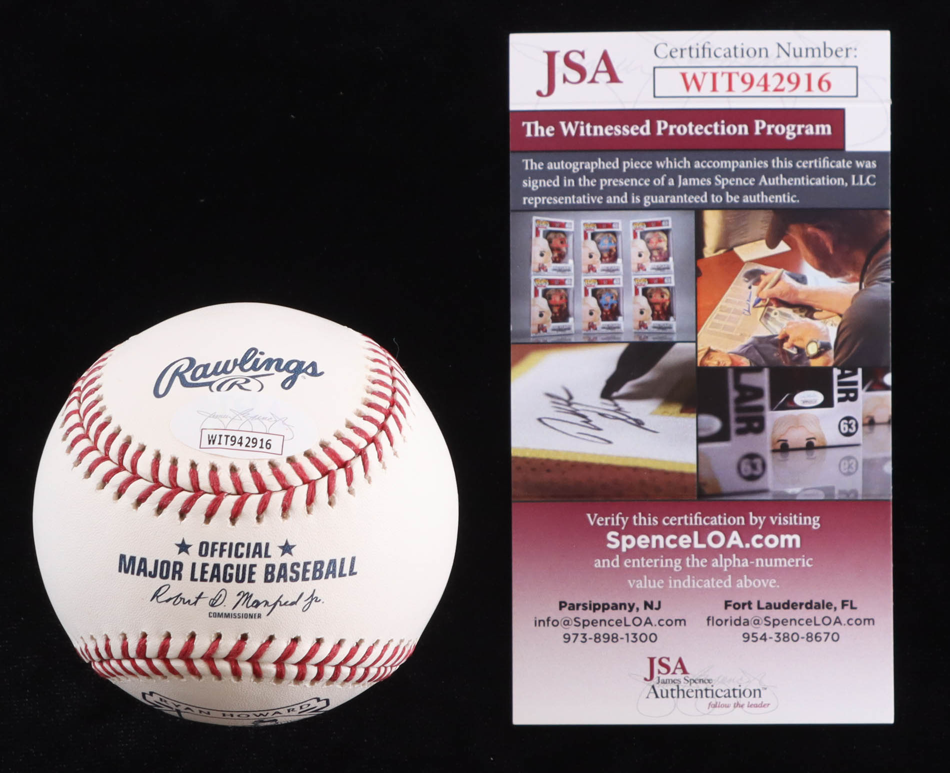 Ryan Howard Signed OML Commemorative Logo Baseball (JSA) at PristineAuction.com Ryan Howard Signed OML Commemorative Logo Baseball (JSA) at PristineAuction.com