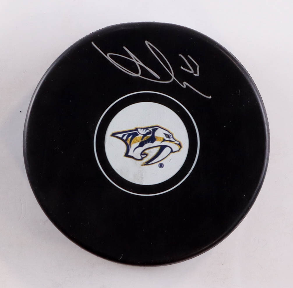 Viktor Arvidsson Signed Predators Logo Hockey Puck (PSA) at PristineAuction.com Viktor Arvidsson Signed Predators Logo Hockey Puck (PSA) at PristineAuction.com