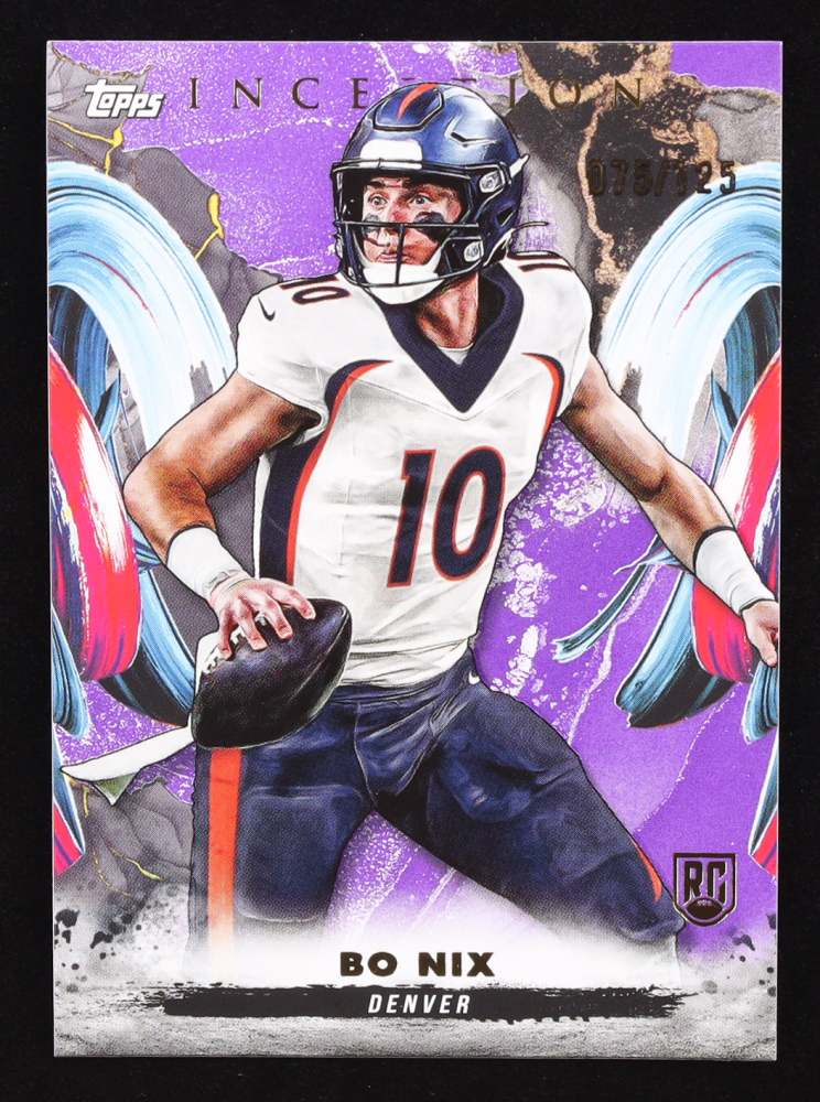 Bo Nix 2024 Topps Inception Purple #161 RC #075/125