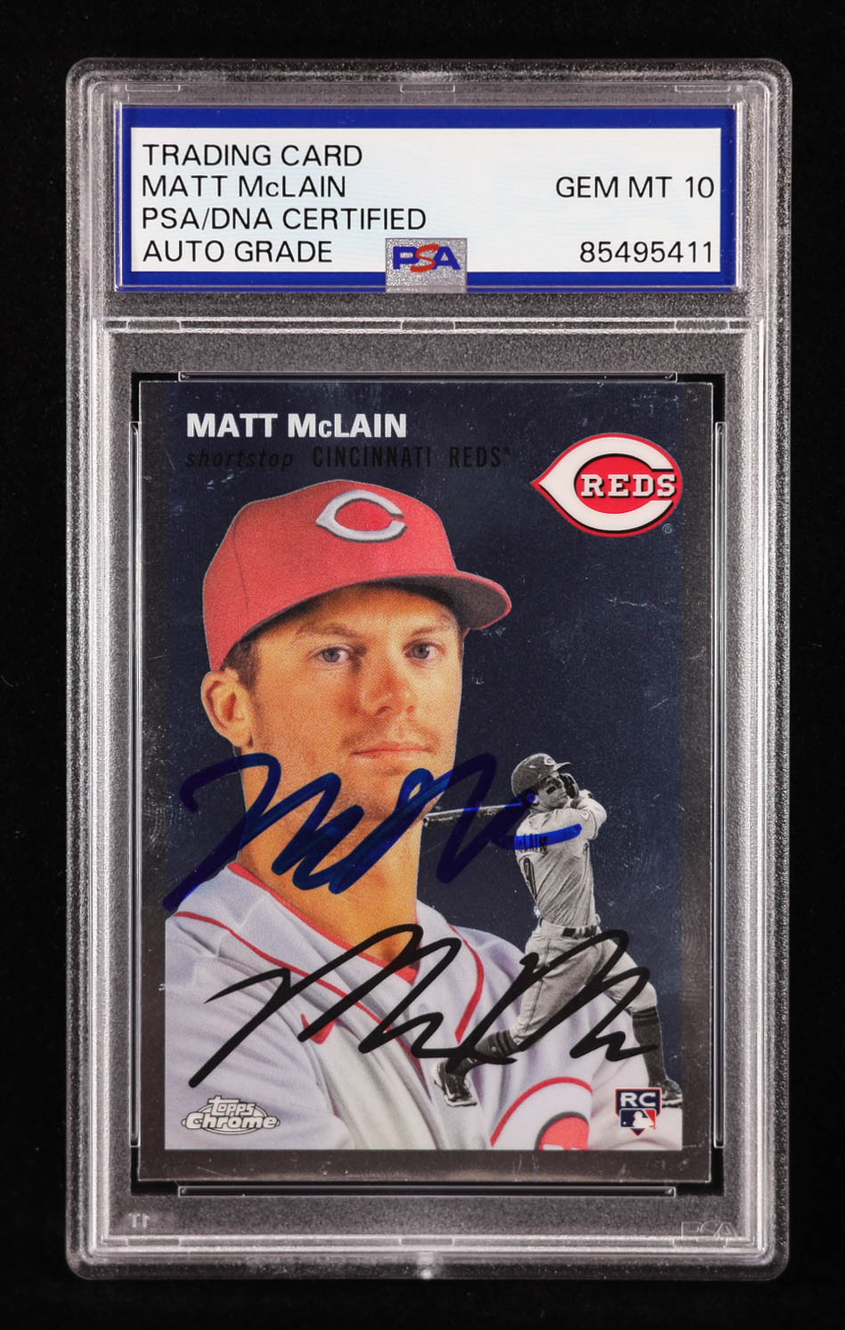 Matt McLain Signed 2023 Topps Chrome Platinum Anniversary #307 RC (PSA Authentic) at PristineAuction.com Matt McLain Signed 2023 Topps Chrome Platinum Anniversary #307 RC (PSA Authentic) at PristineAuction.com