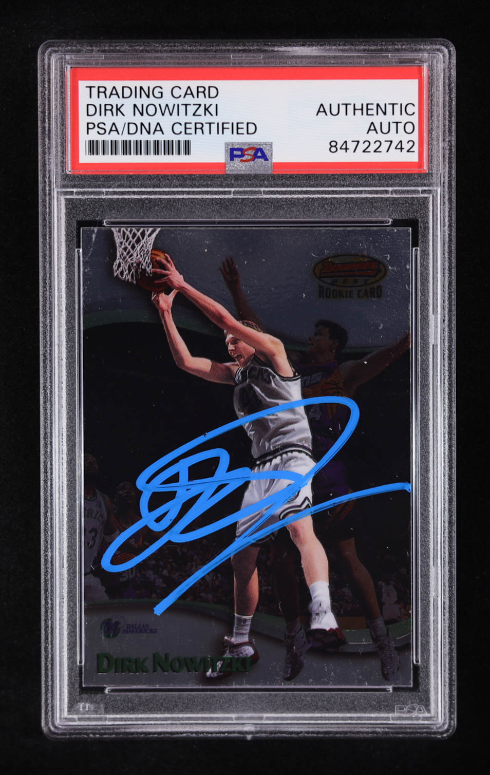 Dirk Nowitzki Signed 1998-99 Bowman's Best #109 RC (PSA | Auto Grade PSA Authentic) at PristineAuction.com Dirk Nowitzki Signed 1998-99 Bowman's Best #109 RC (PSA | Auto Grade PSA Authentic) at PristineAuction.com