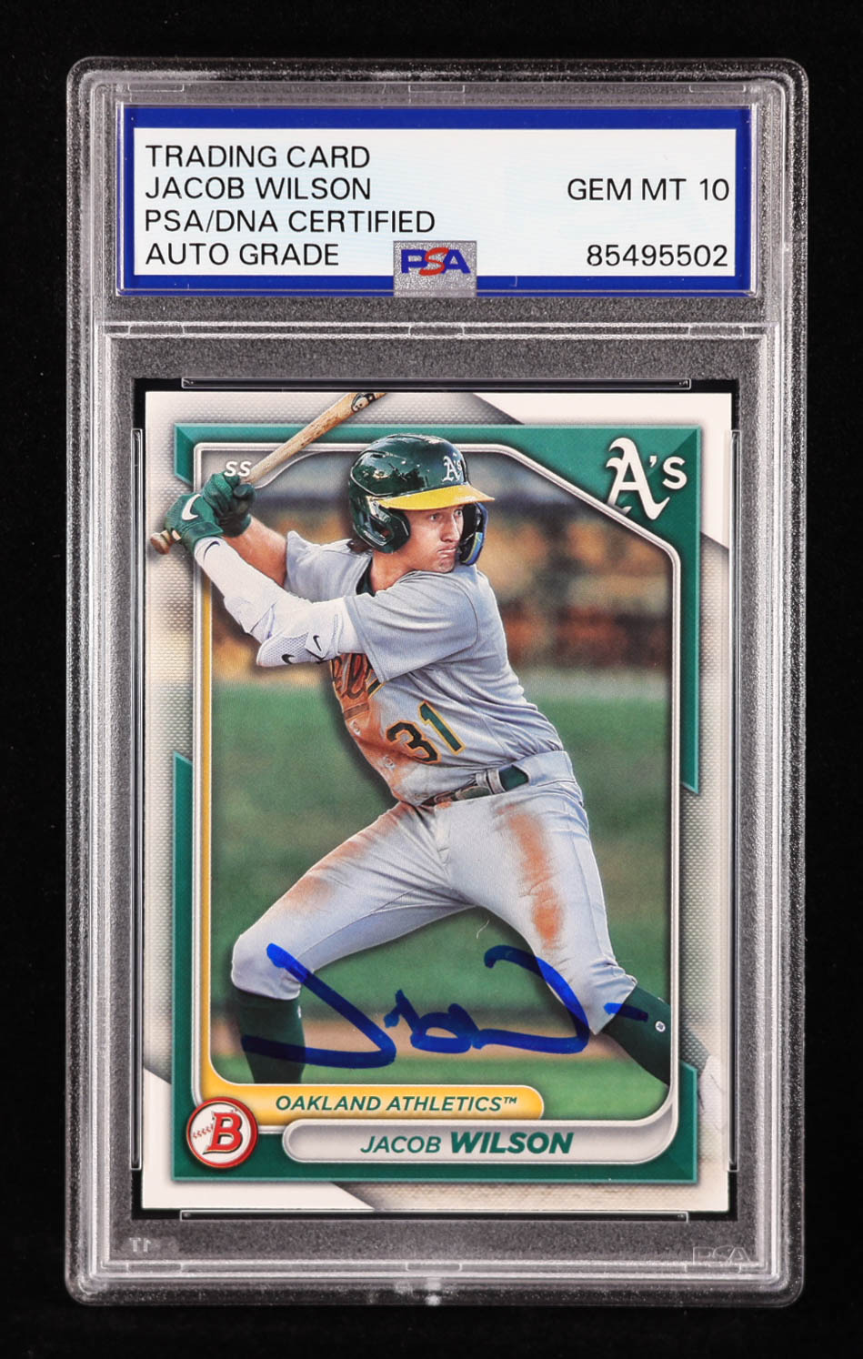 Jacob Wilson Signed 2024 Bowman Prospects #BP3 (PSA Authentic) at PristineAuction.com Jacob Wilson Signed 2024 Bowman Prospects #BP3 (PSA Authentic) at PristineAuction.com