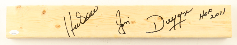 "Hacksaw" Jim Duggan Signed Wood Plank Inscribed "HOF 2011" (JSA) at PristineAuction.com "Hacksaw" Jim Duggan Signed Wood Plank Inscribed "HOF 2011" (JSA) at PristineAuction.com