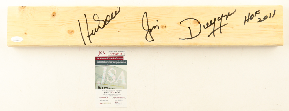 "Hacksaw" Jim Duggan Signed Wood Plank Inscribed "HOF 2011" (JSA) at PristineAuction.com "Hacksaw" Jim Duggan Signed Wood Plank Inscribed "HOF 2011" (JSA) at PristineAuction.com