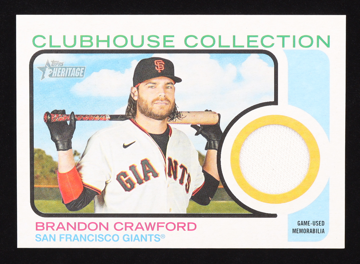 Brandon Crawford 2022 Topps Heritage Clubhouse Collection Relics #CCBC at PristineAuction.com Brandon Crawford 2022 Topps Heritage Clubhouse Collection Relics #CCBC at PristineAuction.com