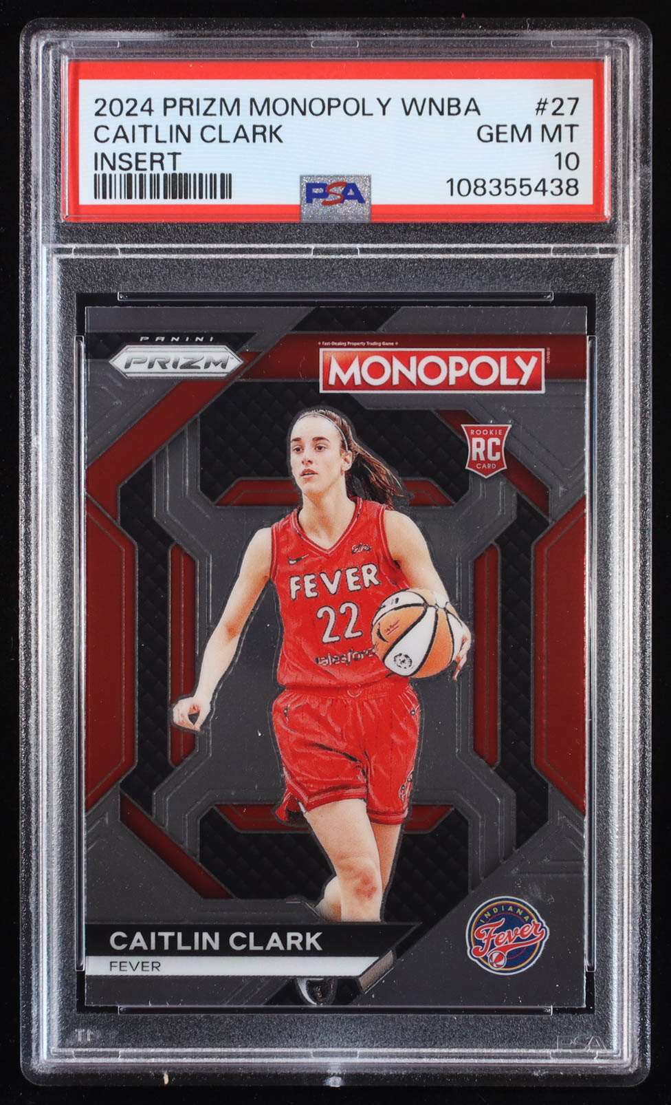 Caitlin Clark 2024 Panini Prizm Monopoly WNBA Insert #WNBA27 RC (PSA 10) at PristineAuction.com Caitlin Clark 2024 Panini Prizm Monopoly WNBA Insert #WNBA27 RC (PSA 10) at PristineAuction.com