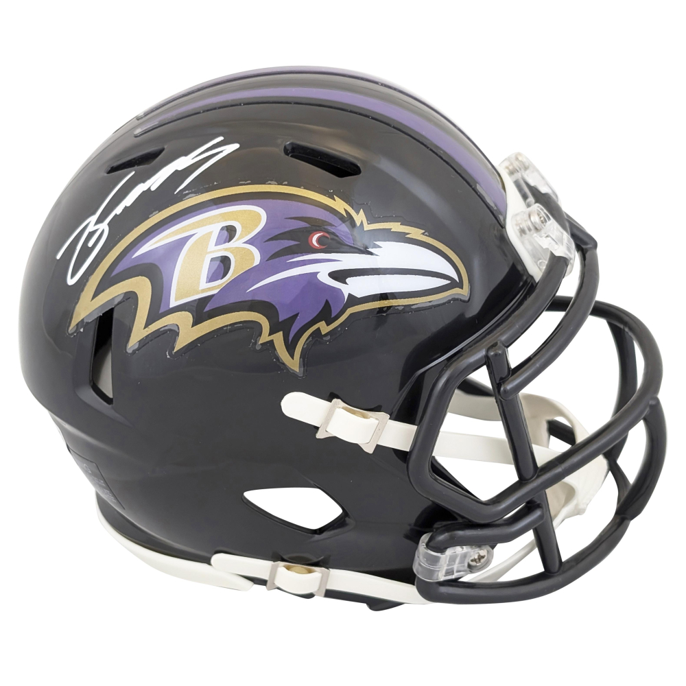 Zay Flowers Signed Ravens Speed Mini Helmet (Beckett) at PristineAuction.com
