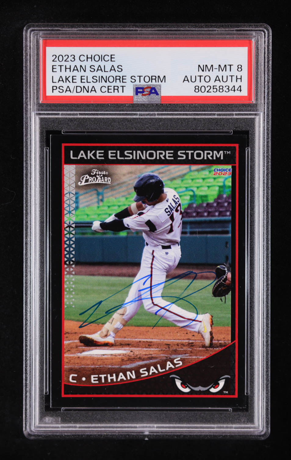 Ethan Salas Signed 2023 Choice First ProKard #NNO RC (PSA 8 | Auto Grade PSA Authentic) at PristineAuction.com Ethan Salas Signed 2023 Choice First ProKard #NNO RC (PSA 8 | Auto Grade PSA Authentic) at PristineAuction.com