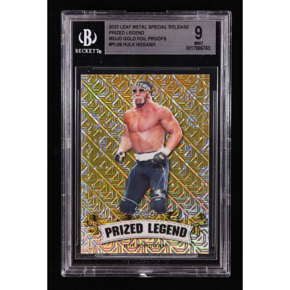 Hulk Hogan 2023 Leaf Metal Special Release Prized Legend Mojo Gold Foil Proofs #PL09 #1/1 (BGS 9) at PristineAuction.com
