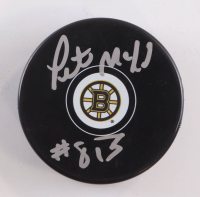 Peter McNab Signed Bruins Logo Hockey Puck (Beckett) at PristineAuction.com