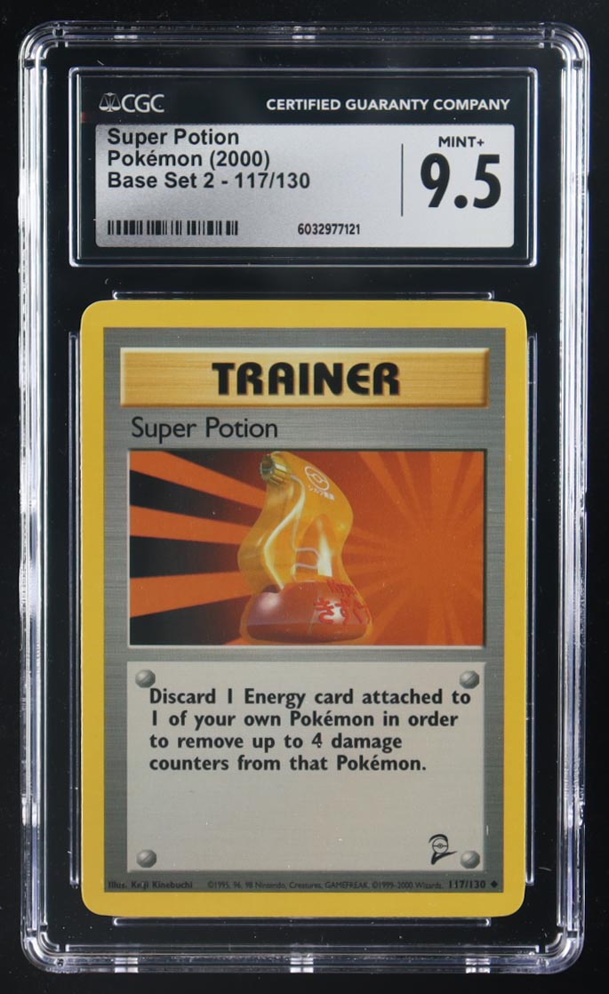 Super Potion Pokemon 1999 Base 2 #117 (CGC 9.5) at PristineAuction.com Super Potion Pokemon 1999 Base 2 #117 (CGC 9.5) at PristineAuction.com
