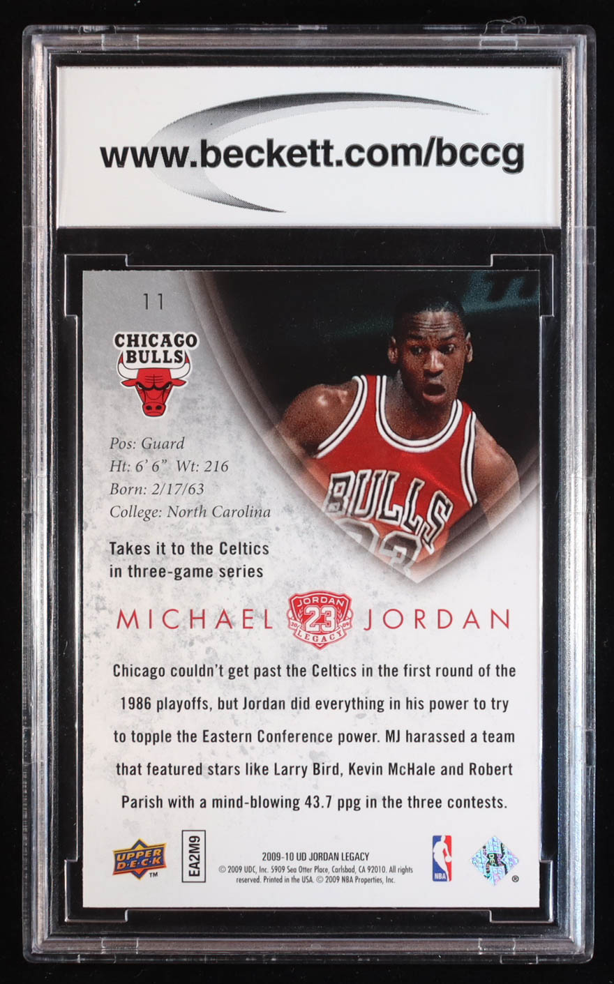 Michael Jordan 2009-10 Upper Deck Michael Jordan Legacy Collection Gold #11 (BCCG 10) at PristineAuction.com Michael Jordan 2009-10 Upper Deck Michael Jordan Legacy Collection Gold #11 (BCCG 10) at PristineAuction.com
