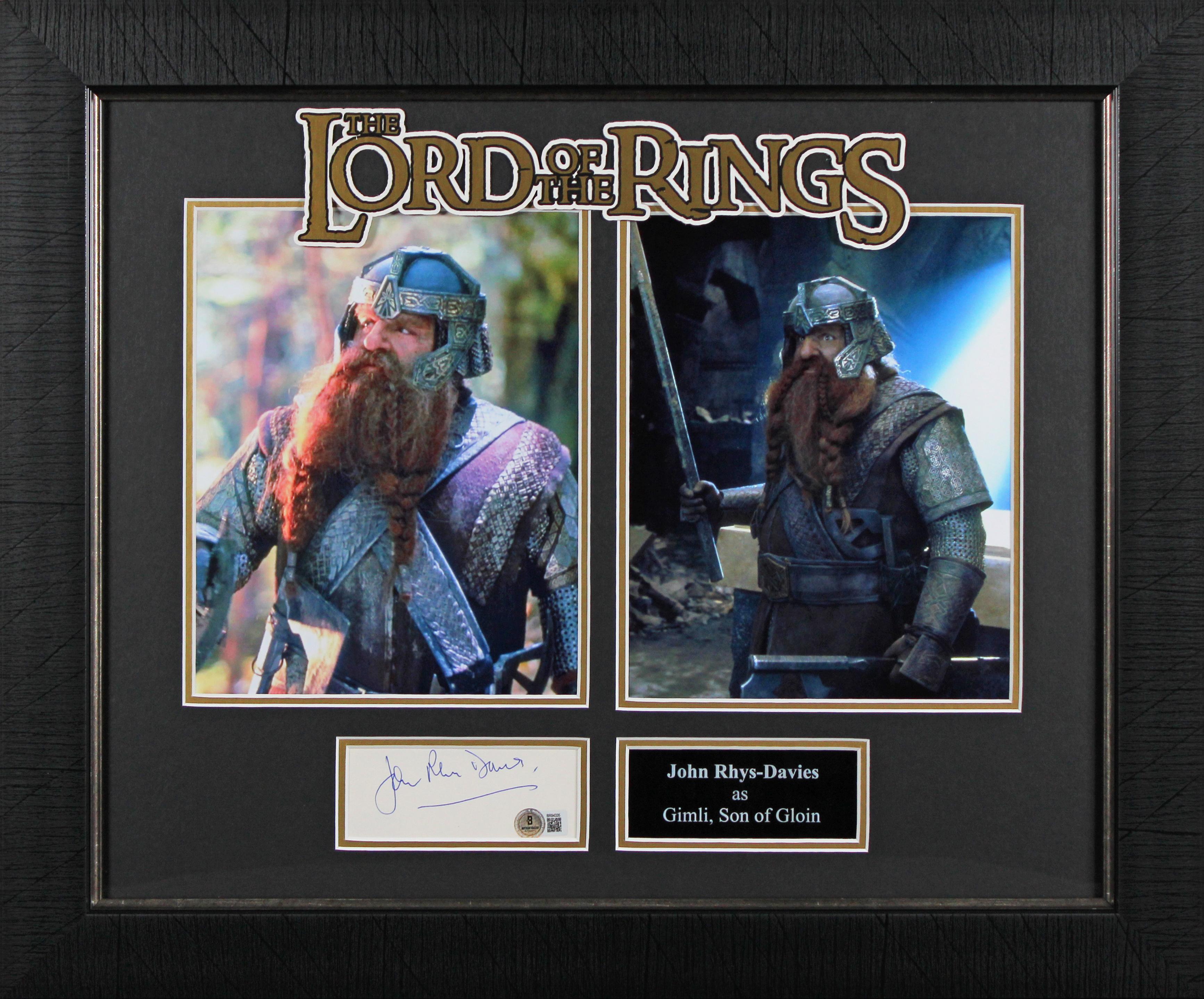 John Rhys-Davies Signed "Lord of the Rings" Custom Framed Cut Display (Beckett) at PristineAuction.com John Rhys-Davies Signed "Lord of the Rings" Custom Framed Cut Display (Beckett) at PristineAuction.com