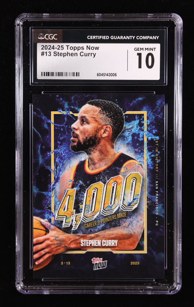 Stephen Curry 2024-25 Topps Now #13 (CGC 10) at PristineAuction.com Stephen Curry 2024-25 Topps Now #13 (CGC 10) at PristineAuction.com