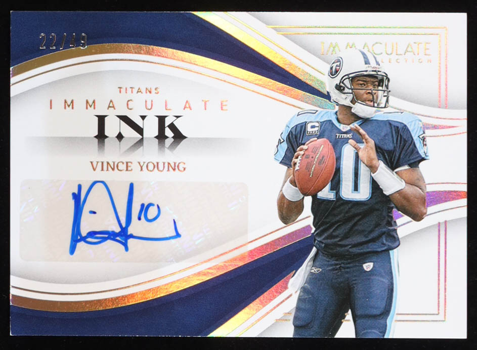 Vince Young Signed 2023 Immaculate Collection Immaculate Ink #3 #22/49 at PristineAuction.com Vince Young Signed 2023 Immaculate Collection Immaculate Ink #3 #22/49 at PristineAuction.com