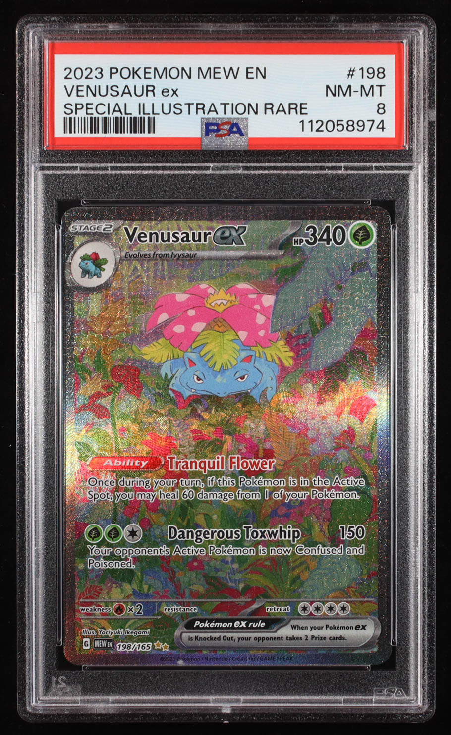 Venusaur ex Pokemon 2023 Scarlet & Violet - 151 #198 (PSA 8) at PristineAuction.com Venusaur ex Pokemon 2023 Scarlet & Violet - 151 #198 (PSA 8) at PristineAuction.com