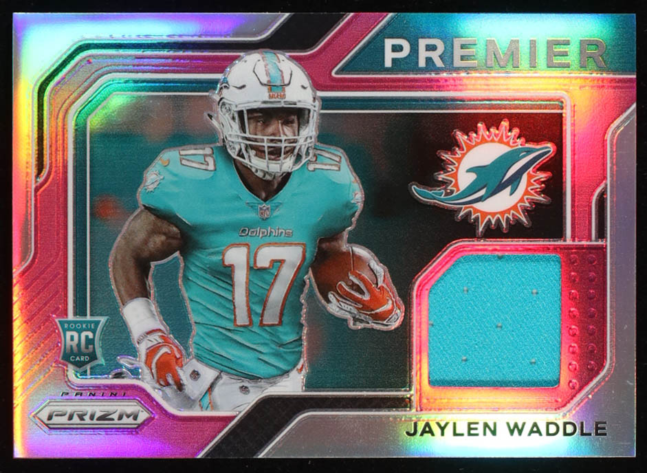 Jaylen Waddle 2021 Panini Prizm Premier Jerseys Pink #8 RC at PristineAuction.com Jaylen Waddle 2021 Panini Prizm Premier Jerseys Pink #8 RC at PristineAuction.com