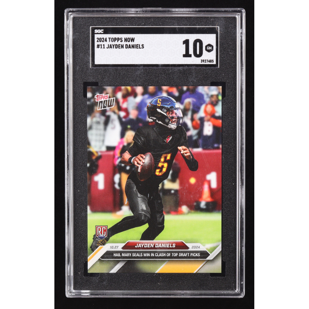 Jayden Daniels 2024 Topps Now #11 RC (SGC 10) at PristineAuction.com