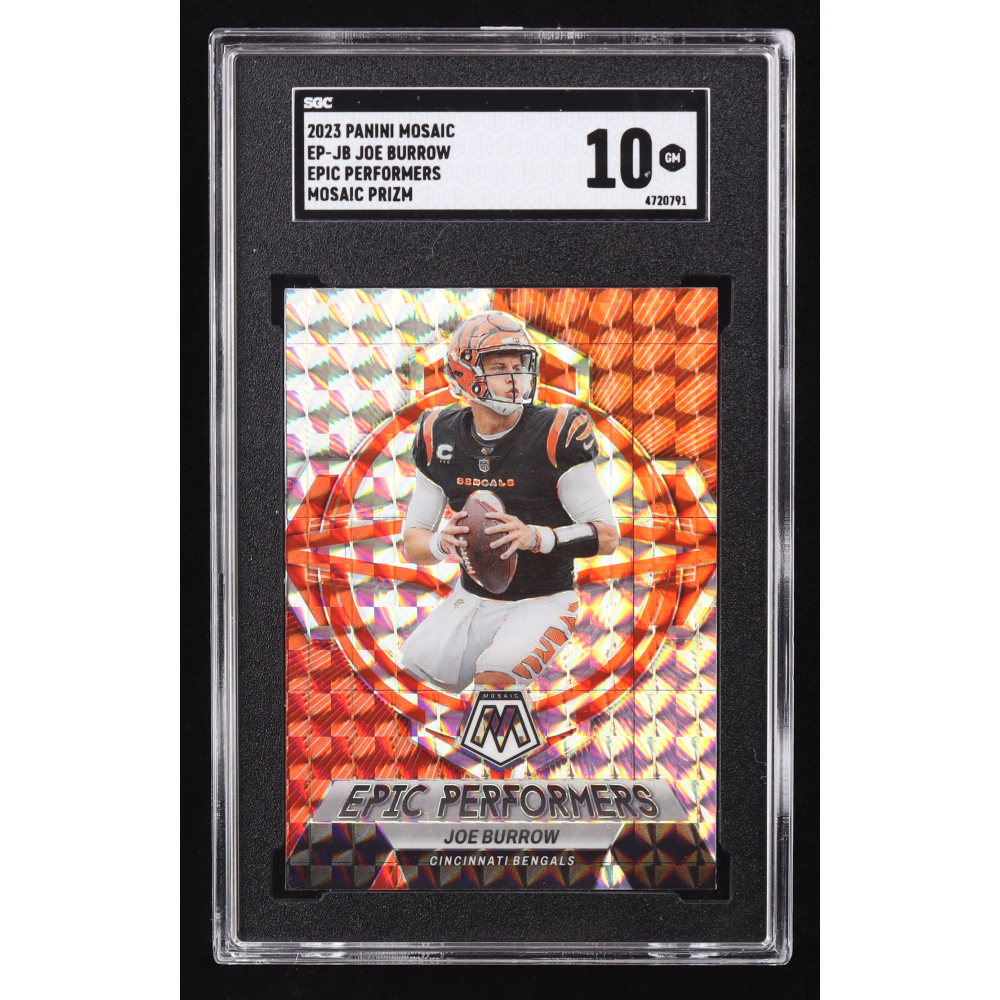 Joe Burrow 2023 Panini Mosaic Epic Performers Mosaic #2 (SGC 10) at PristineAuction.com