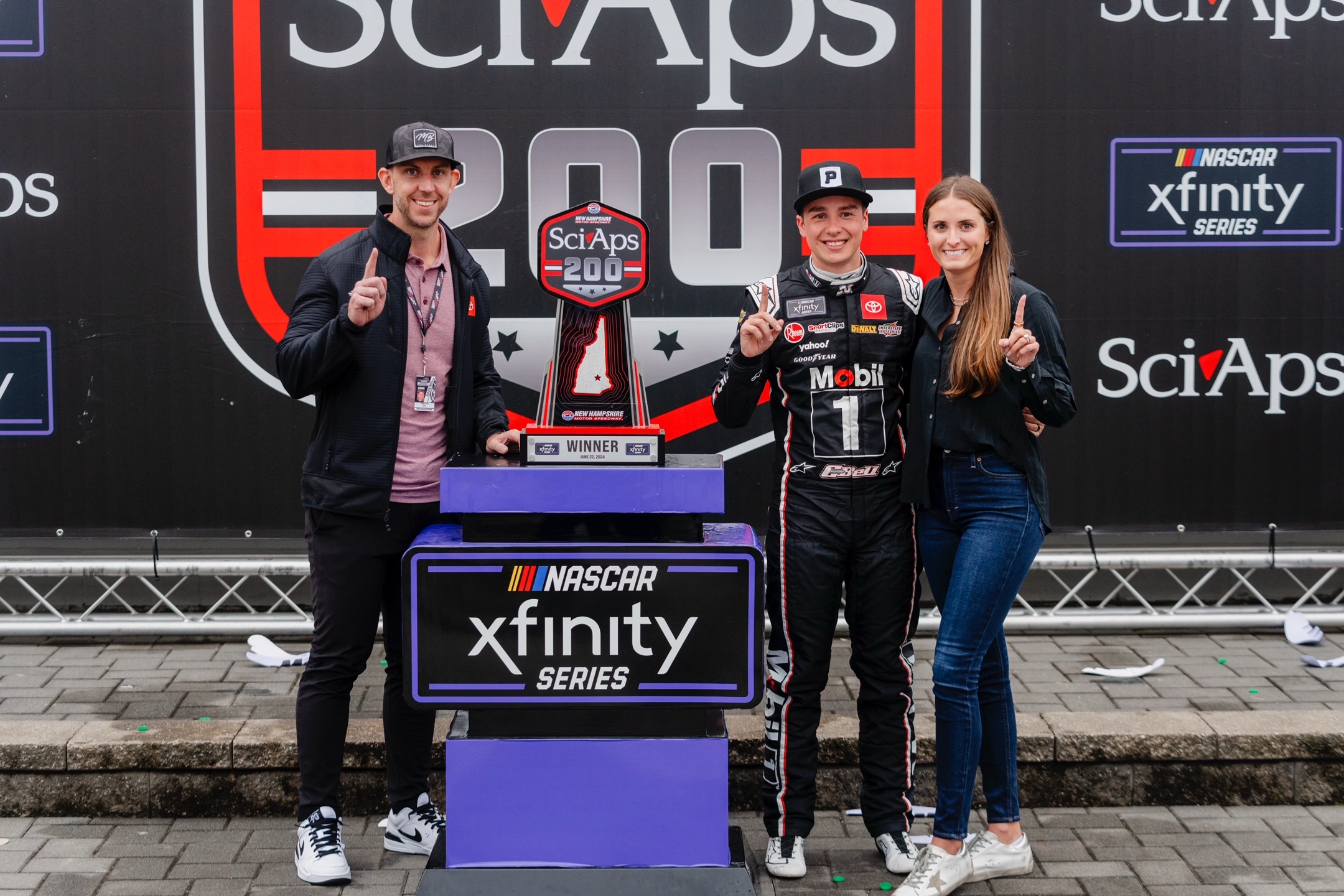 Christopher Bell Signed 2024 New Hampshire Win Exclusive Team Issued Mini Trophy (Bell COA) at PristineAuction.com Christopher Bell Signed 2024 New Hampshire Win Exclusive Team Issued Mini Trophy (Bell COA) at PristineAuction.com