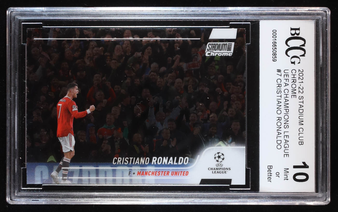 Cristiano Ronaldo 2021-22 Stadium Club Chrome UEFA Champions League #7 (BCCG 10) at PristineAuction.com Cristiano Ronaldo 2021-22 Stadium Club Chrome UEFA Champions League #7 (BCCG 10) at PristineAuction.com