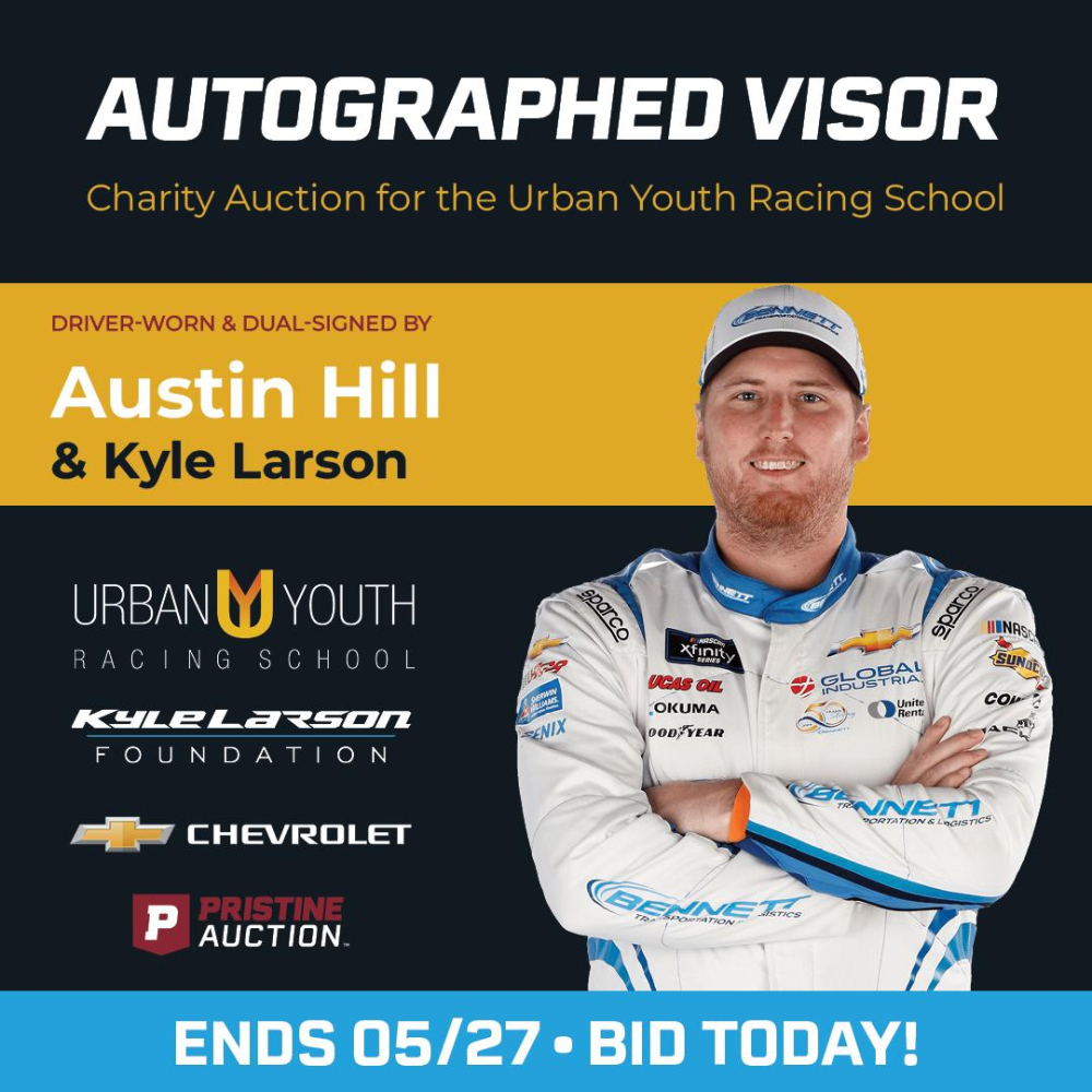 Driver-Worn Visor Signed by Austin Hill & Kyle Larson (PA) | Pristine ...