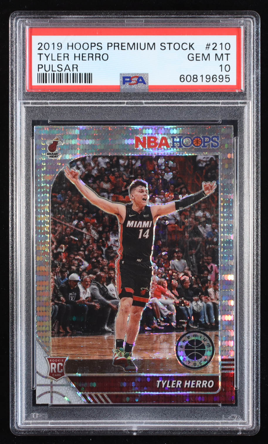 Tyler Herro 2019-20 Hoops Premium Stock Prizms Pulsar #210 RC (PSA 10) at PristineAuction.com Tyler Herro 2019-20 Hoops Premium Stock Prizms Pulsar #210 RC (PSA 10) at PristineAuction.com