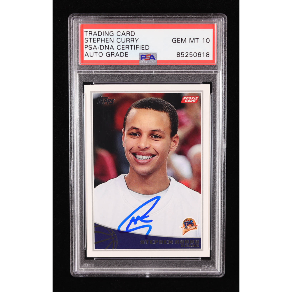 Stephen Curry Signed 2009-10 Topps #321 RC (PSA | Auto 10