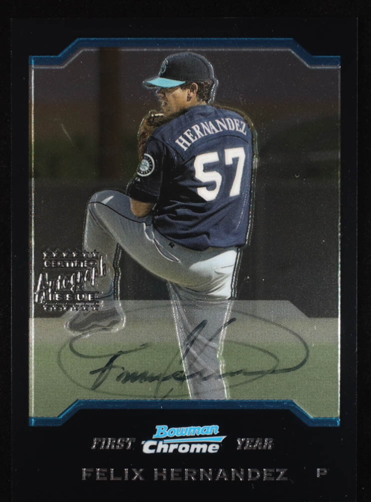 Felix Hernandez 2004 Bowman Chrome #345 Autograph RC