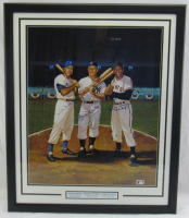 Mickey Mantle, Willie Mays & Duke Snider Signed Custom Framed Photo (JSA) at PristineAuction.com