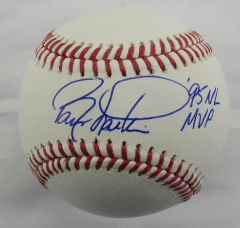 Barry Larkin Signed OML Baseball Inscribed "95 NL MVP" (JSA) at PristineAuction.com Barry Larkin Signed OML Baseball Inscribed "95 NL MVP" (JSA) at PristineAuction.com