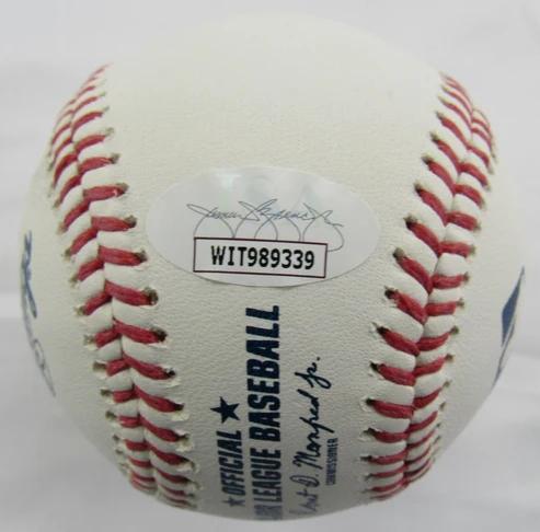 Barry Larkin Signed OML Baseball Inscribed "95 NL MVP" (JSA) at PristineAuction.com Barry Larkin Signed OML Baseball Inscribed "95 NL MVP" (JSA) at PristineAuction.com