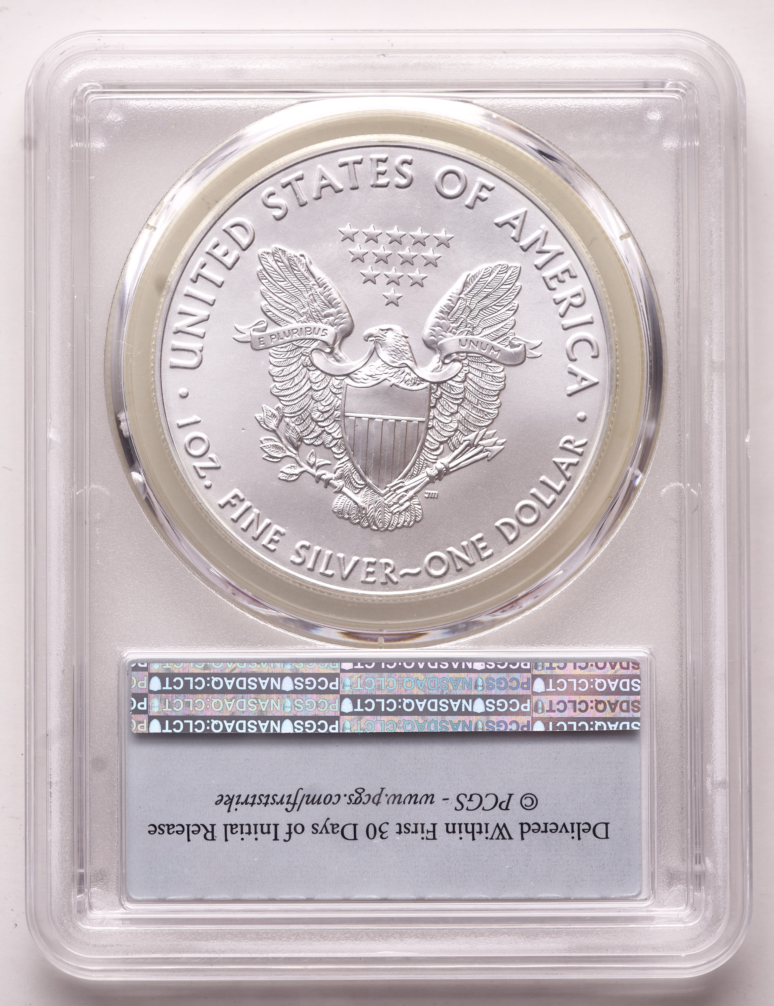 2016 American Silver Eagle $1 One Dollar Coin - First Strike, 30th Anniversary (PCGS MS69) at PristineAuction.com 2016 American Silver Eagle $1 One Dollar Coin - First Strike, 30th Anniversary (PCGS MS69) at PristineAuction.com