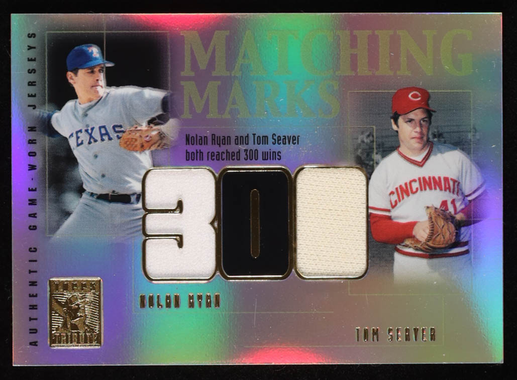 Nolan Ryan / Tom Seaver 2002 Topps Tribute Matching Marks Dual Relics #RS Jersey at PristineAuction.com Nolan Ryan / Tom Seaver 2002 Topps Tribute Matching Marks Dual Relics #RS Jersey at PristineAuction.com