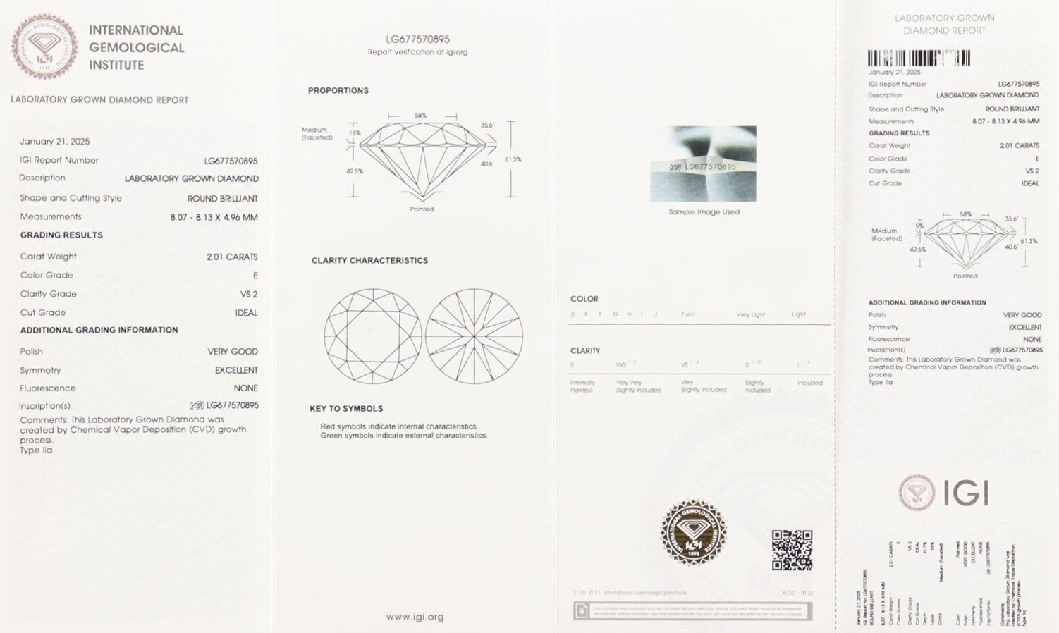 New 4.04 Carats Lab Grown Pair Of Round Brilliant Diamond Stud Earrings | Estimated Retail Value: $6,400.00 (UGL & IGI) at PristineAuction.com New 4.04 Carats Lab Grown Pair Of Round Brilliant Diamond Stud Earrings | Estimated Retail Value: $6,400.00 (UGL & IGI) at PristineAuction.com