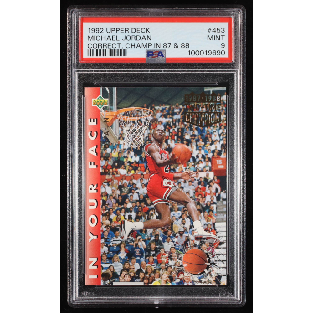 Michael Jordan 1992-93 Upper Deck #453B (PSA 9) at PristineAuction.com