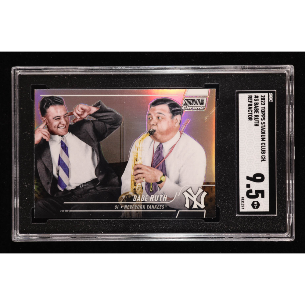 Babe Ruth 2020 Stadium Club Chrome Refractors #3 (SGC 9.5) at PristineAuction.com