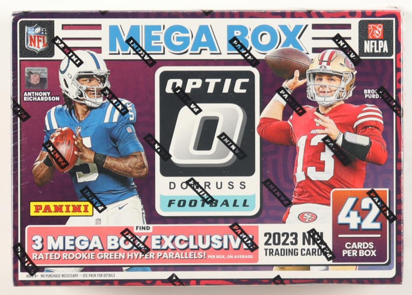2023 Panini Donruss Optic Football Mega Box With (6) Packs at PristineAuction.com 2023 Panini Donruss Optic Football Mega Box With (6) Packs at PristineAuction.com