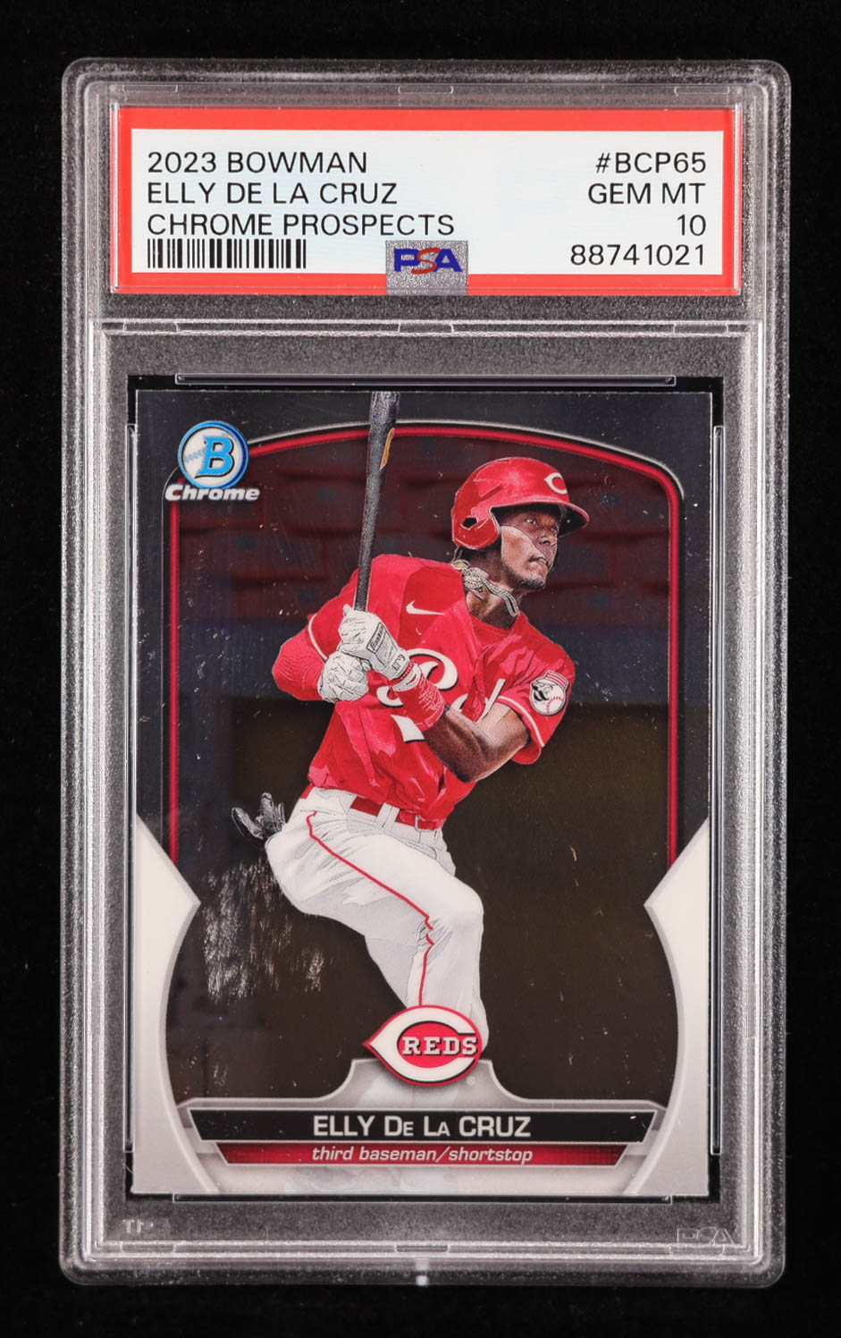 Elly De La Cruz 2023 Bowman Chrome Prospects #BCP65 RC (PSA 10) at PristineAuction.com Elly De La Cruz 2023 Bowman Chrome Prospects #BCP65 RC (PSA 10) at PristineAuction.com