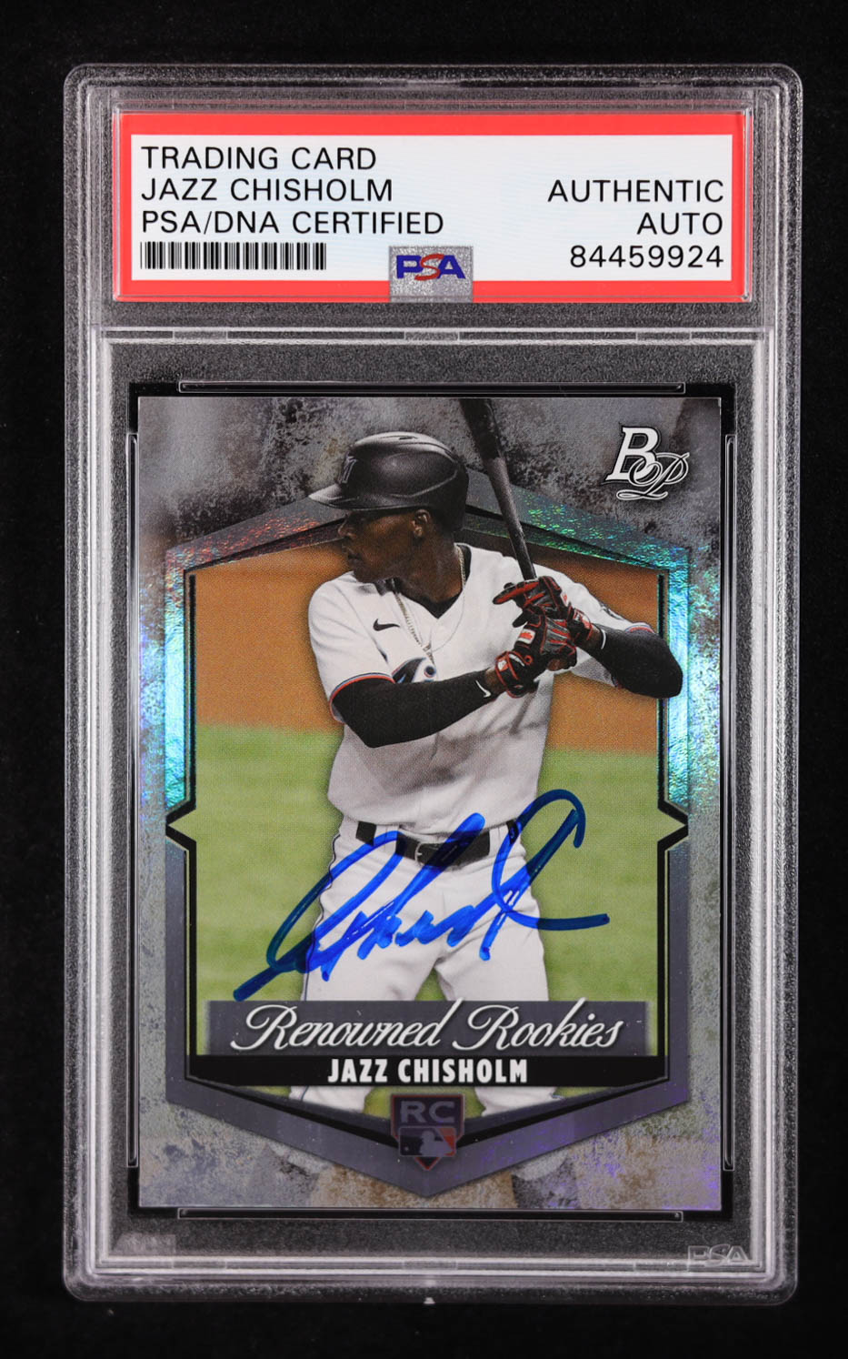 Jazz Chisholm Signed 2021 Bowman Platinum Renowned Rookies #RR14 (PSA Authentic) at PristineAuction.com Jazz Chisholm Signed 2021 Bowman Platinum Renowned Rookies #RR14 (PSA Authentic) at PristineAuction.com