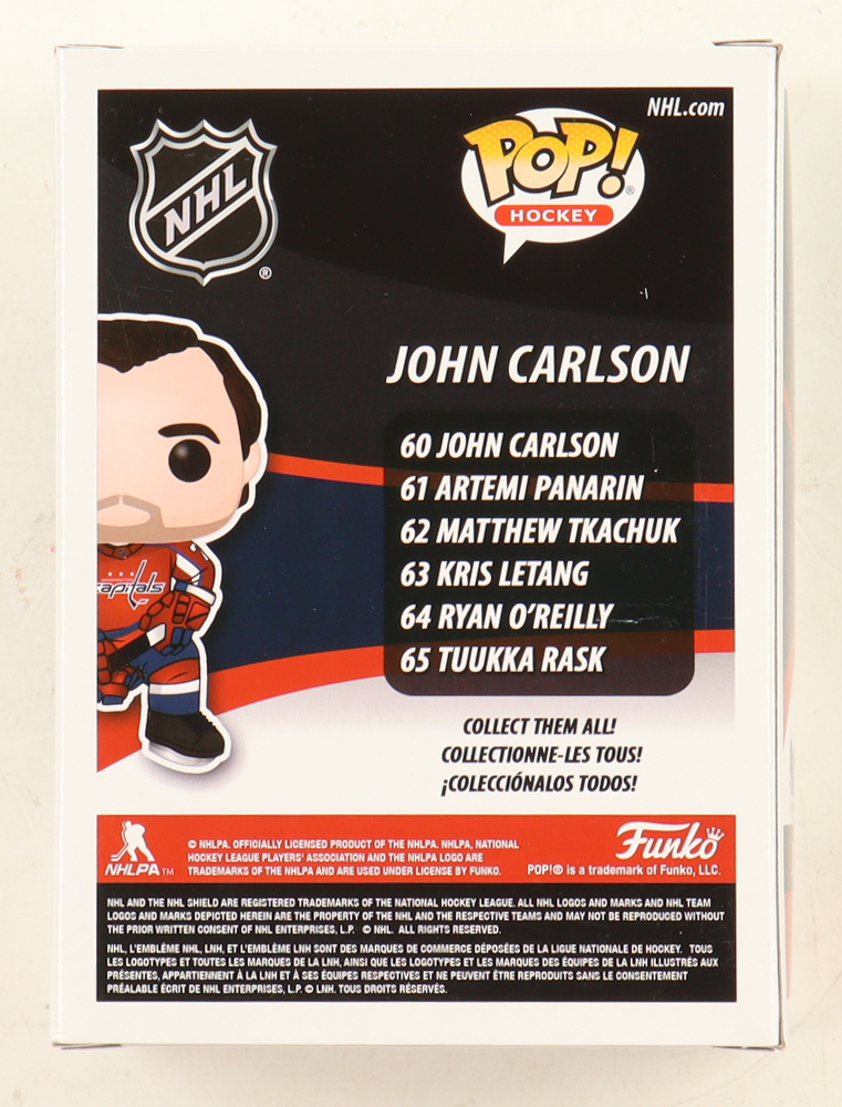 John Carlson Signed Capitals #60 Funko Pop! Vinyl Figure (Beckett) at PristineAuction.com John Carlson Signed Capitals #60 Funko Pop! Vinyl Figure (Beckett) at PristineAuction.com