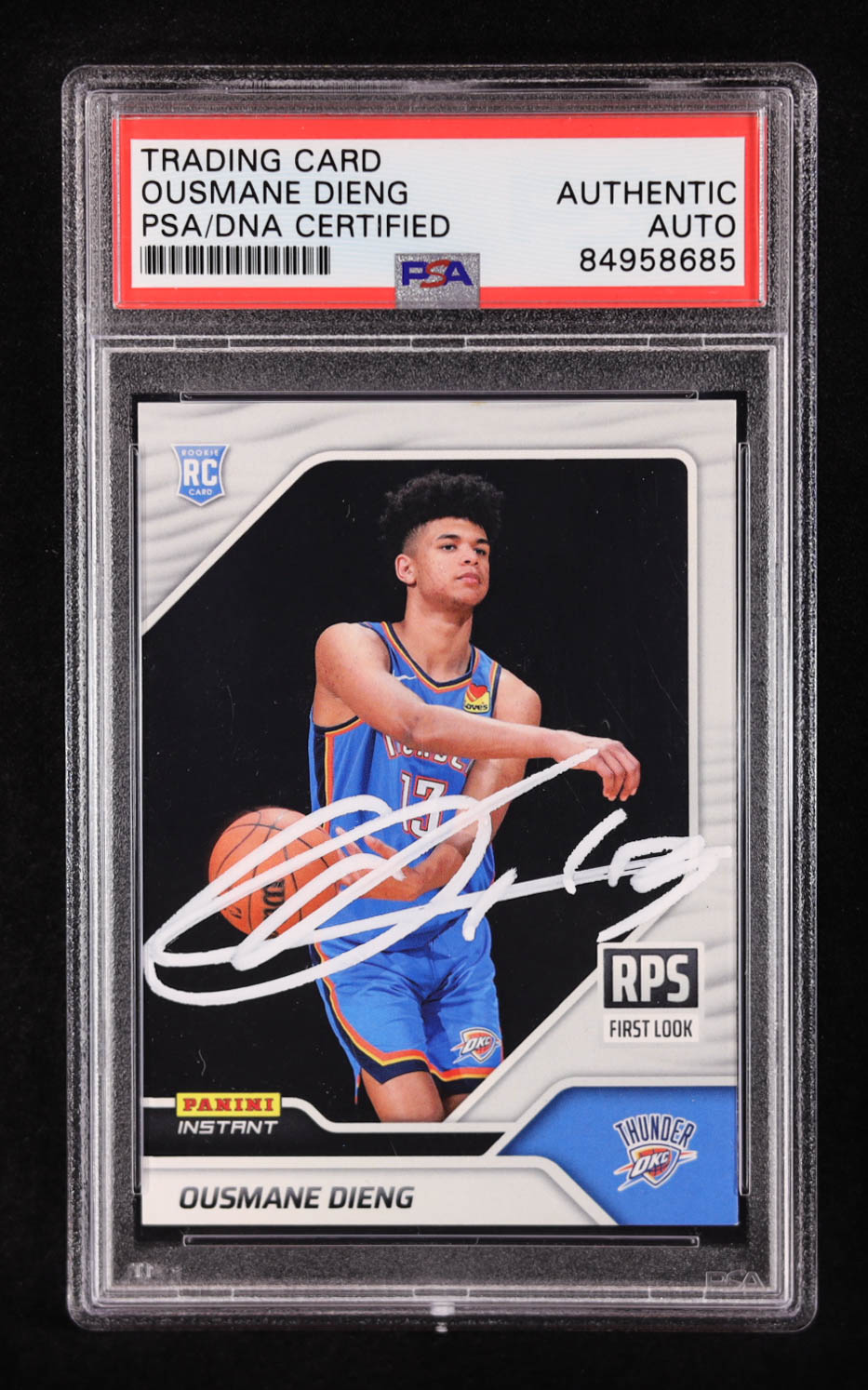 Ousmane Dieng Signed 2022-23 Panini Instant RPS First Look #RPS10 RC (PSA Authentic) at PristineAuction.com Ousmane Dieng Signed 2022-23 Panini Instant RPS First Look #RPS10 RC (PSA Authentic) at PristineAuction.com