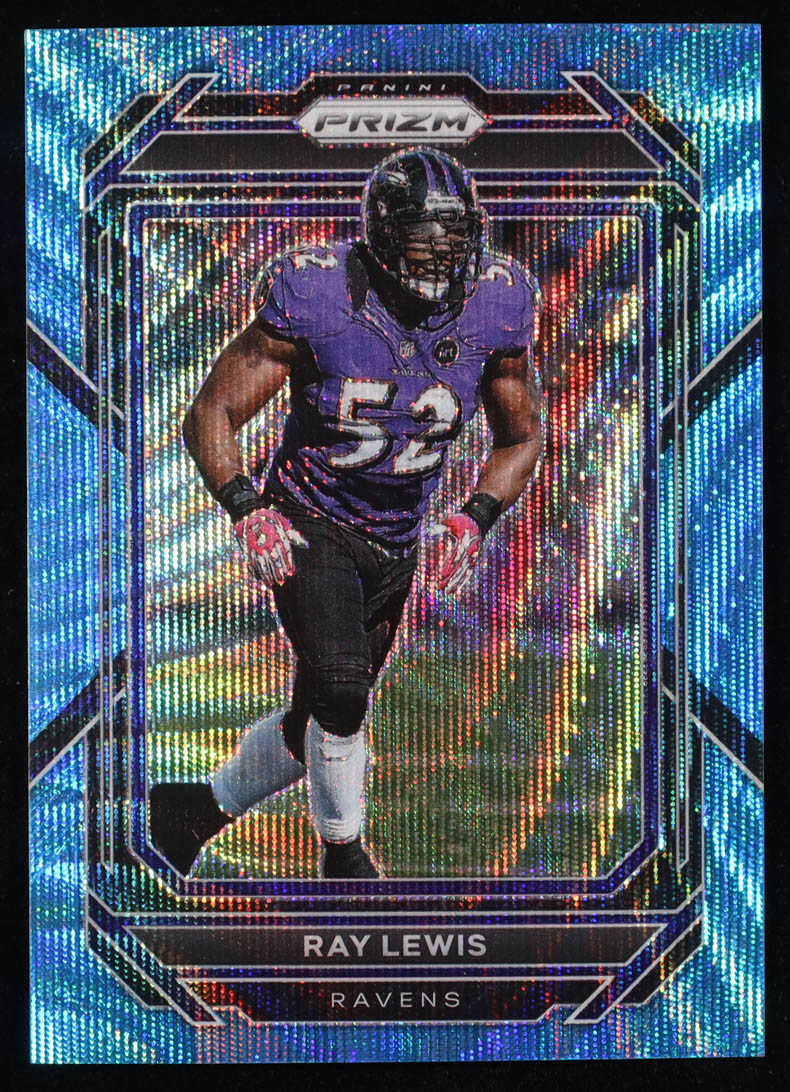 Ray Lewis 2022 Panini Prizm Prizms Blue Wave #27 #152/199 at PristineAuction.com Ray Lewis 2022 Panini Prizm Prizms Blue Wave #27 #152/199 at PristineAuction.com