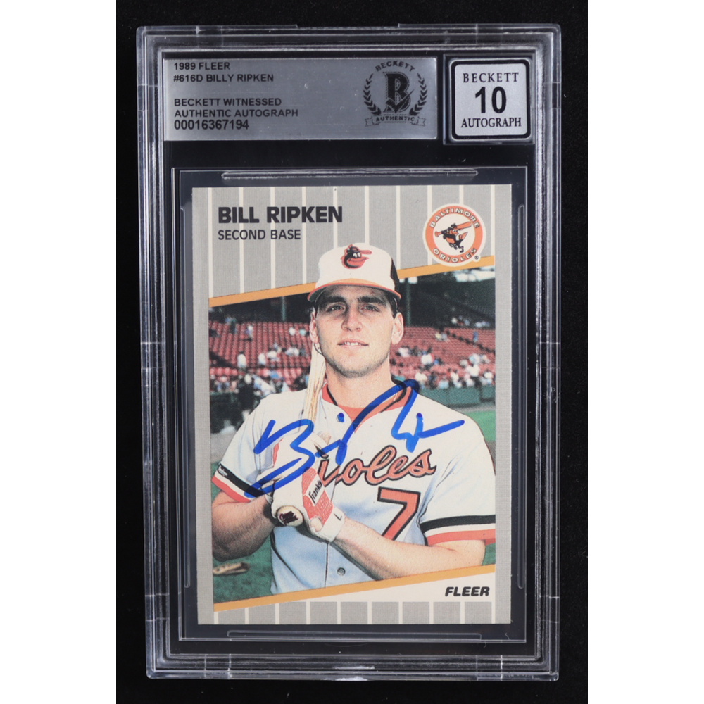 Bill Ripken Signed 1989 Fleer #616 [Black Box Over Error] (BGS ...