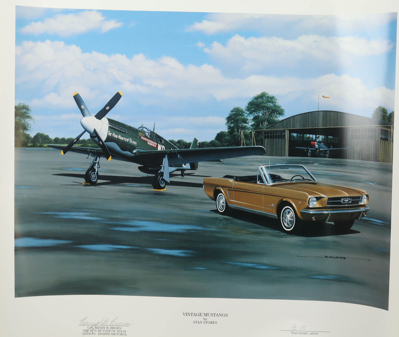 Henry Brown Signed "Vintage Mustangs" Stan Stokes Lithograph (AIV) at PristineAuction.com Henry Brown Signed "Vintage Mustangs" Stan Stokes Lithograph (AIV) at PristineAuction.com