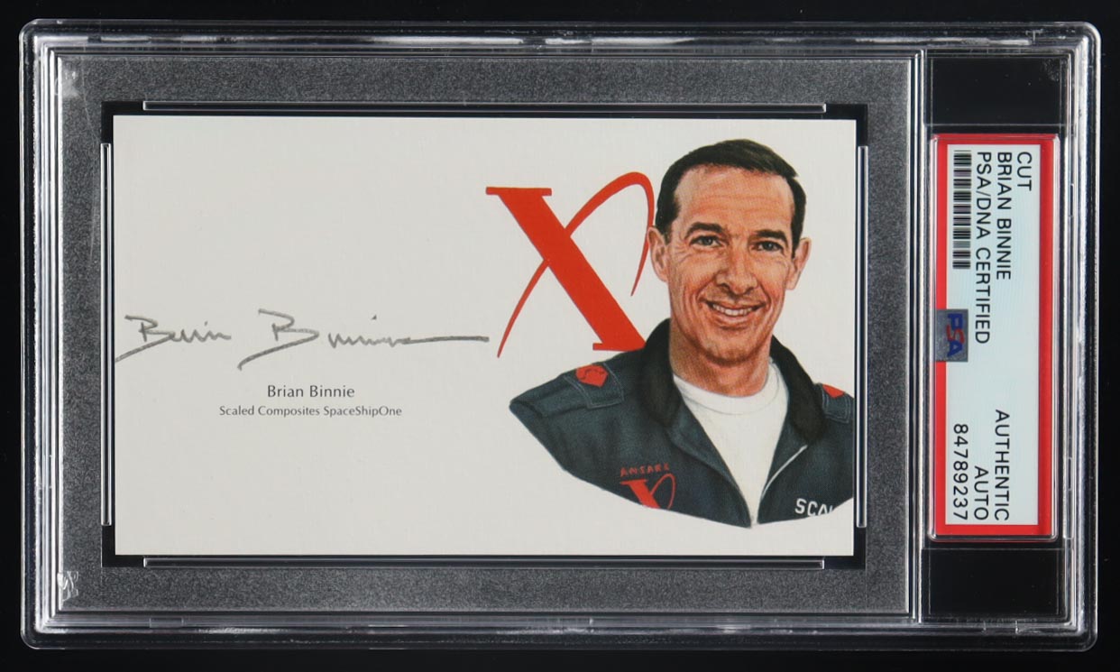 Brian Binnie Signed Cut with Portrait (PSA) at PristineAuction.com Brian Binnie Signed Cut with Portrait (PSA) at PristineAuction.com
