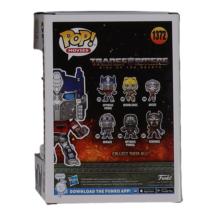 Peter Cullen Signed "Transformers: Rise of the Beasts" #1372 Optimus Prime Funko Pop! Vinyl Figure (JSA) at PristineAuction.com Peter Cullen Signed "Transformers: Rise of the Beasts" #1372 Optimus Prime Funko Pop! Vinyl Figure (JSA) at PristineAuction.com